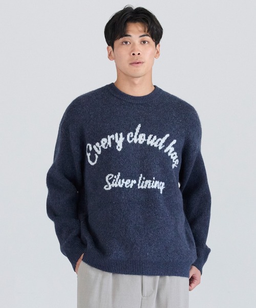 coca（コカ） セーター ニット モヘヤ風アソートロゴニットトップス