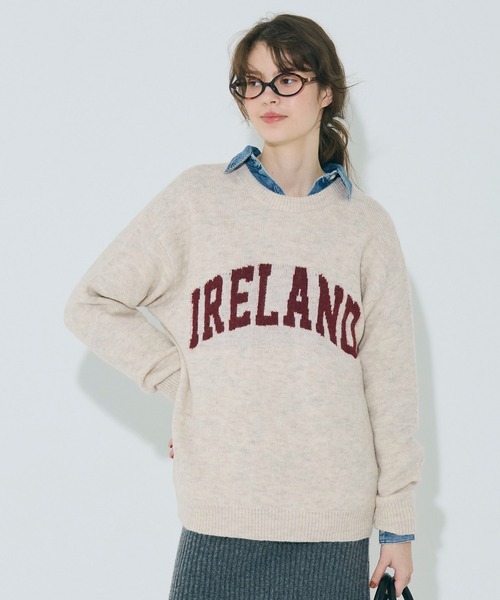 coca（コカ） セーター ニット モヘヤ風アソートロゴニットトップス