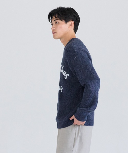 coca（コカ） セーター ニット モヘヤ風アソートロゴニットトップス