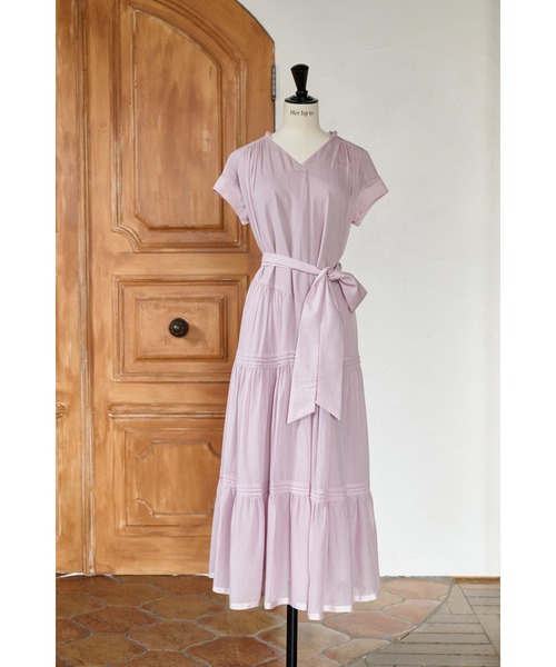 Her lip to 半袖ミニワンピース マスティックピンク Her lip to 半袖