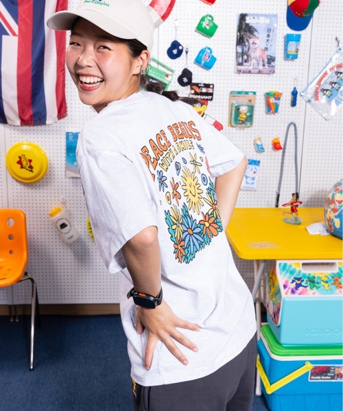 tシャツ BIG WAVE ピース＆スマイル プリントTシャツ メンズ レディース | PR01. | 09