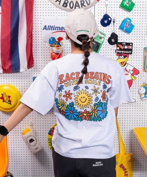 tシャツ BIG WAVE ピース＆スマイル プリントTシャツ メンズ レディース | PR01. | 07