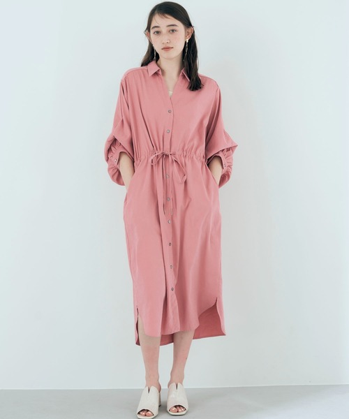 「YECCA VECCA」 シャツワンピース FREE ブルー レディース_画像2