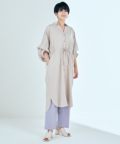 「YECCA VECCA」 シャツワンピース FREE ブルー レディース_画像3