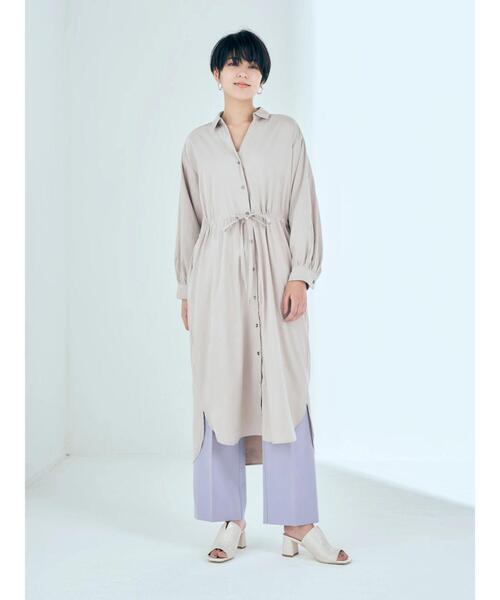 「YECCA VECCA」 シャツワンピース FREE ブルー レディース_画像4