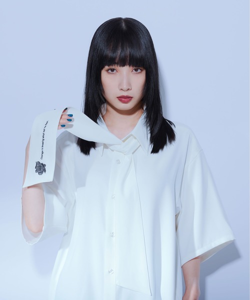 「Ellno Loset」 半袖シャツ MEDIUM オフホワイト メンズ_画像5