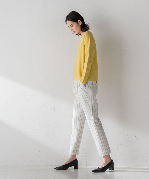 「la.f…」 長袖ニット 11号 ネイビー レディース_画像7