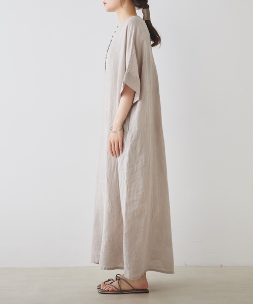 「PUAL CE CIN」 半袖ワンピース FREE ブラック レディース_画像6