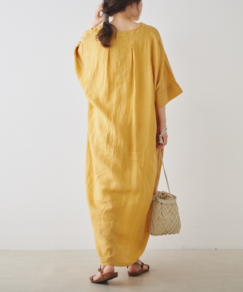 「PUAL CE CIN」 半袖ワンピース FREE ブラック レディース_画像7