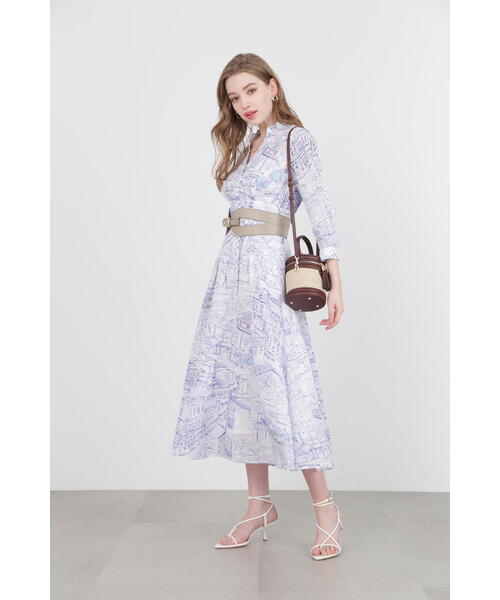 PINKY & DIANNE オーバラルレースワンピース36 PINKY&DIANNE（ピンキー アンド ダイアン） 長袖ワンピース 36