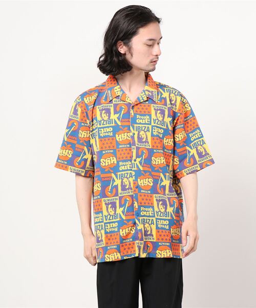 チ*ー様 Hysteric Glamour 半袖シャツ M イエロー HYSTERIC GLAMOUR（ヒステリックグラマー） 半袖シャツ MEDIUM