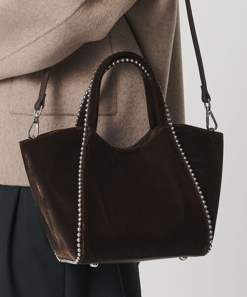 BEAUTY＆YOUTH UNITED ARROWS トートバッグ ベルベット ボールチェーン