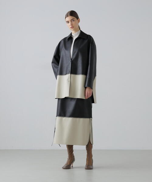 ADORE（アドーア） スカート レースアップフェイクレザースカート