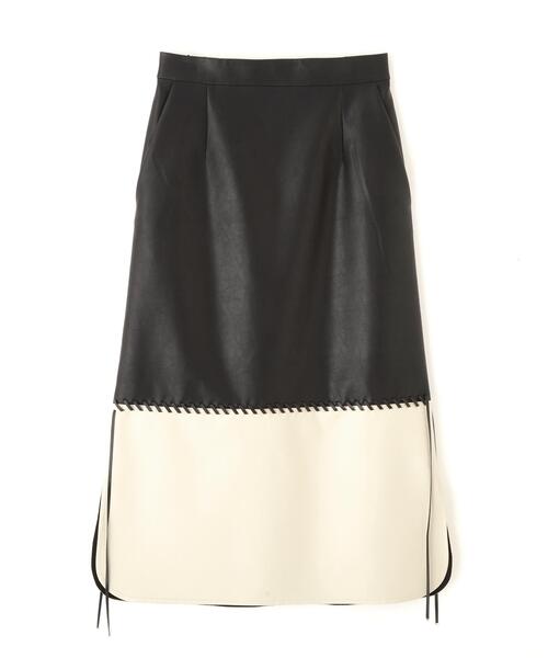 ADORE（アドーア） スカート レースアップフェイクレザースカート
