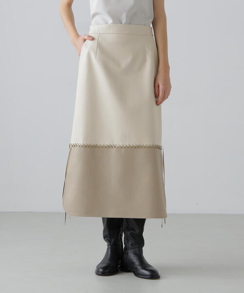 ADORE（アドーア） スカート レースアップフェイクレザースカート