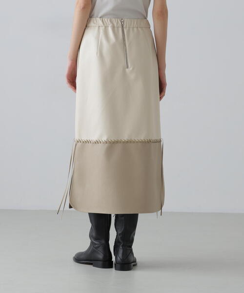 ADORE（アドーア） スカート レースアップフェイクレザースカート