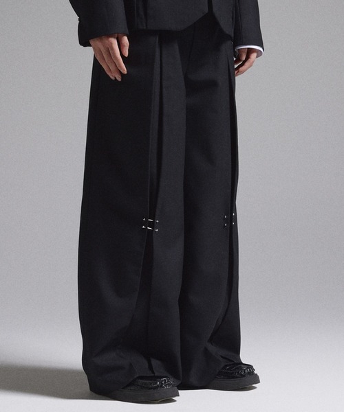 GRANCY スラックス 「GRANCY」Pierced Tuck Slacks / ピアスデザイン