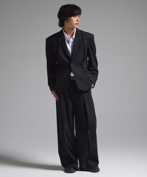 GRANCY スラックス 「GRANCY」Pierced Tuck Slacks / ピアスデザイン