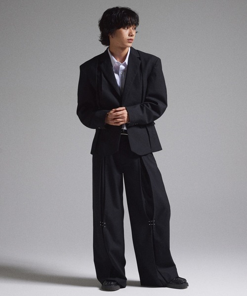 GRANCY スラックス 「GRANCY」Pierced Tuck Slacks / ピアスデザイン