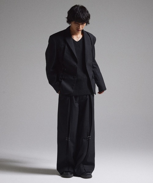 GRANCY スラックス 「GRANCY」Pierced Tuck Slacks / ピアスデザイン