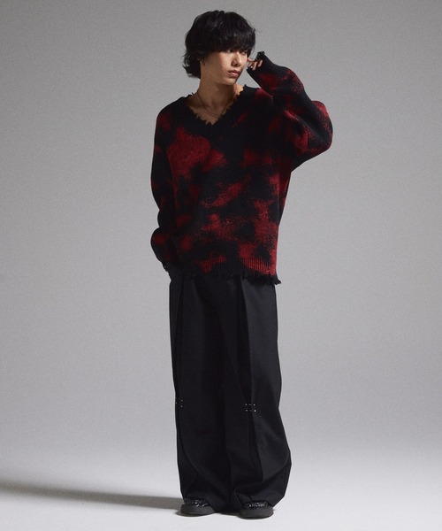 GRANCY スラックス 「GRANCY」Pierced Tuck Slacks / ピアスデザイン