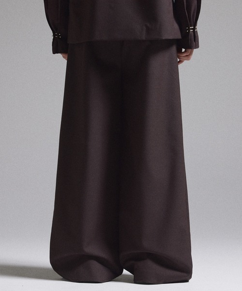 GRANCY スラックス 「GRANCY」Pierced Tuck Slacks / ピアスデザイン