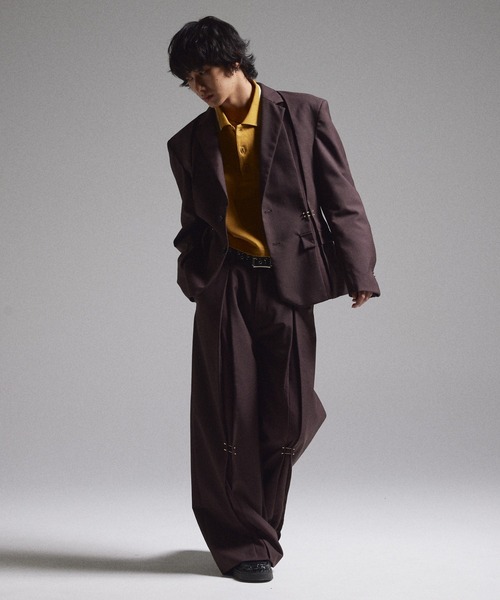GRANCY スラックス 「GRANCY」Pierced Tuck Slacks / ピアスデザイン