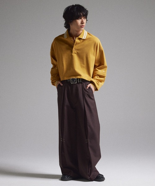 GRANCY スラックス 「GRANCY」Pierced Tuck Slacks / ピアスデザイン