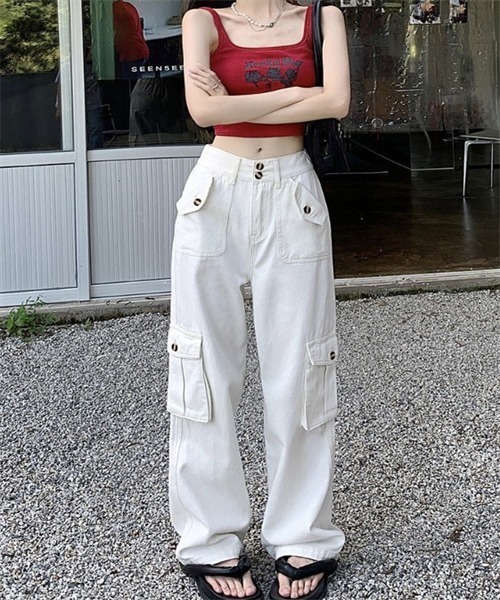 「Dream garden」 カーゴパンツ X-LARGE ピンク レディース_画像3