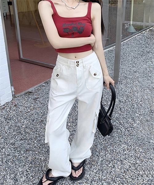 「Dream garden」 カーゴパンツ X-LARGE ピンク レディース_画像5