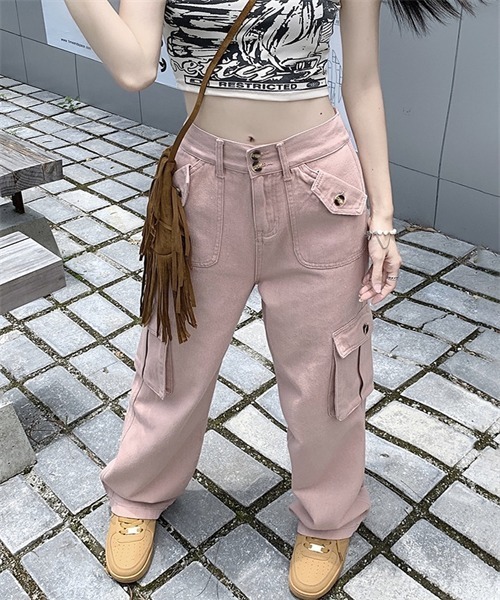 「Dream garden」 カーゴパンツ X-LARGE ピンク レディース_画像6