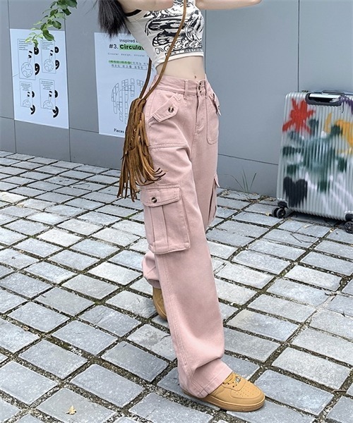 「Dream garden」 カーゴパンツ X-LARGE ピンク レディース_画像7