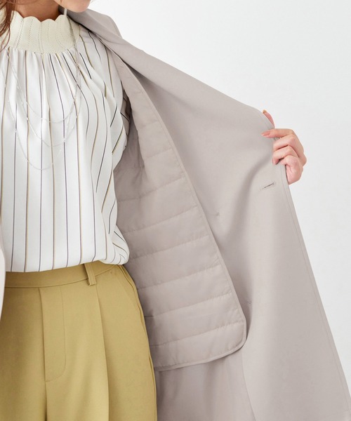 「BELLUNA PLUS」 トレンチコート LARGE チャコール レディース_画像8