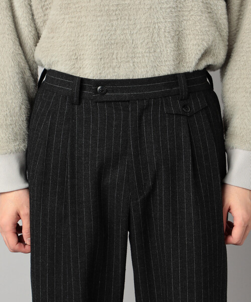 β MEN（ベータ・メン） スラックス サキソニー調 ツータックパンツ