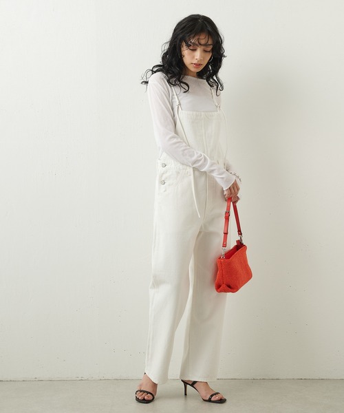 ウィムガゼット　サロペット　オーバーオール　ホワイト　定番 Whim Gazette（ウィム ガゼット） オーバーオール FREE ホワイト