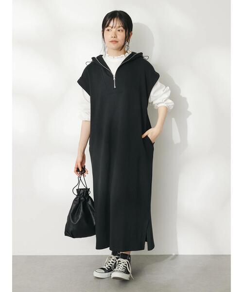 「CRAFT STANDARD BOUTIQUE」 半袖ワンピース FREE 杢グレー レディース_画像4