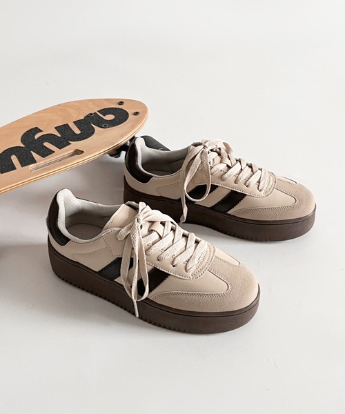 「Shoes in Closet」 ローカットスニーカー LL ライトベージュ レディース_画像5