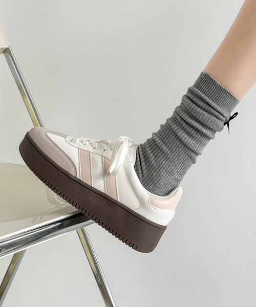 「Shoes in Closet」 ローカットスニーカー LL ライトベージュ レディース_画像6