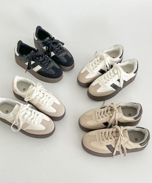 「Shoes in Closet」 ローカットスニーカー LL ライトベージュ レディース_画像8