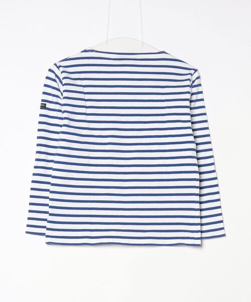 [SAINT JAMES] окантовка рисунок трикотажный джемпер с длинным рукавом X-SMALL голубой женский 