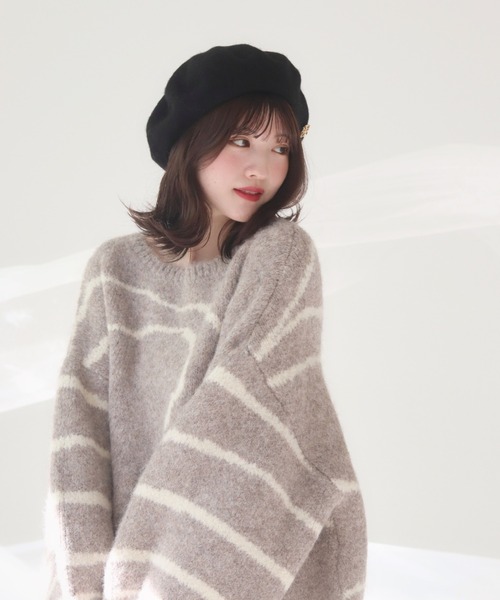 「mellowneon」 長袖ニット FREE ベージュ レディース_画像4