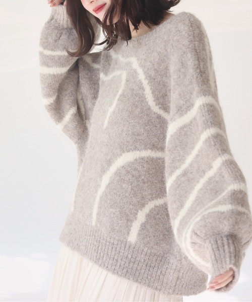 「mellowneon」 長袖ニット FREE ベージュ レディース_画像7