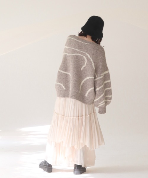 「mellowneon」 長袖ニット FREE ベージュ レディース_画像8