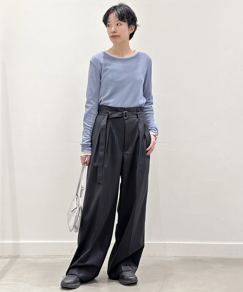 「AP STUDIO」 長袖カットソー FREE ブラック レディース_画像3