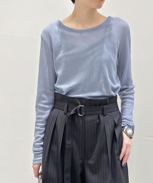 「AP STUDIO」 長袖カットソー FREE ブラック レディース_画像7