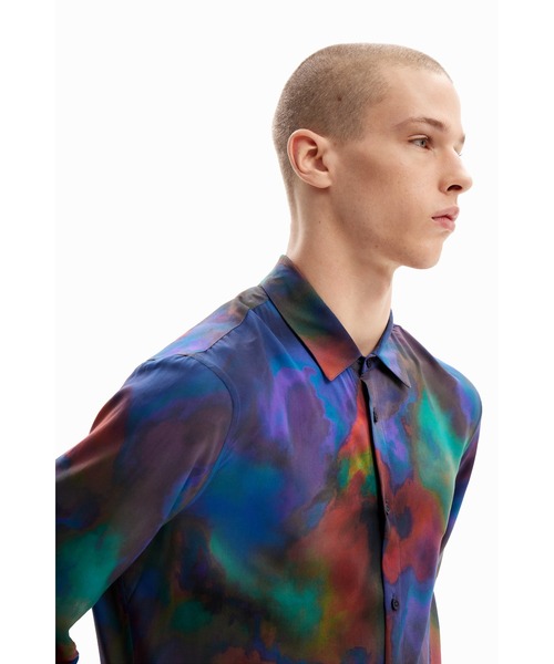 「Desigual」 長袖シャツ M ブルー メンズ_画像6