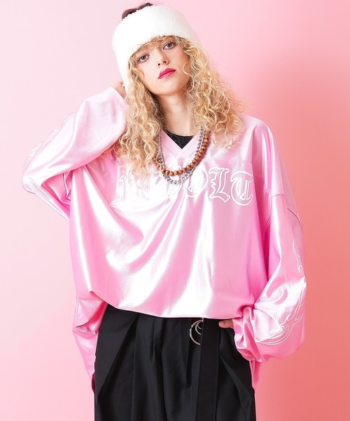 「ankoROCK」 長袖Tシャツ ONESIZE ピンク メンズ | ankoROCK