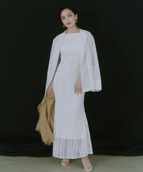「anuans」 ノースリーブワンピース MEDIUM ブラック レディースの画像
