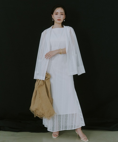 「anuans」 ノースリーブワンピース MEDIUM ブラック レディースの画像