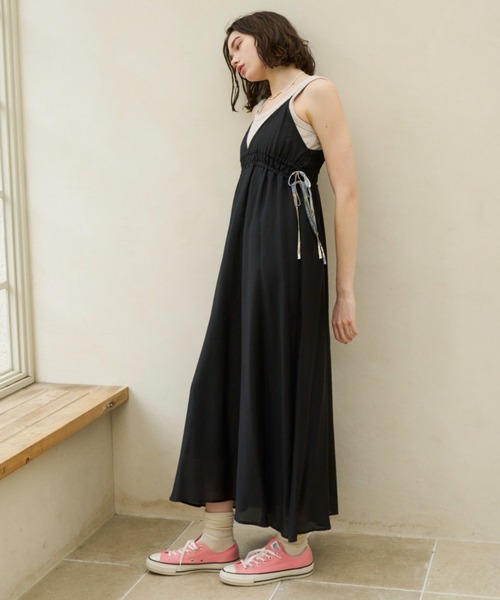 「Unitage」 キャミソールワンピース FREE イエロー レディース_画像3